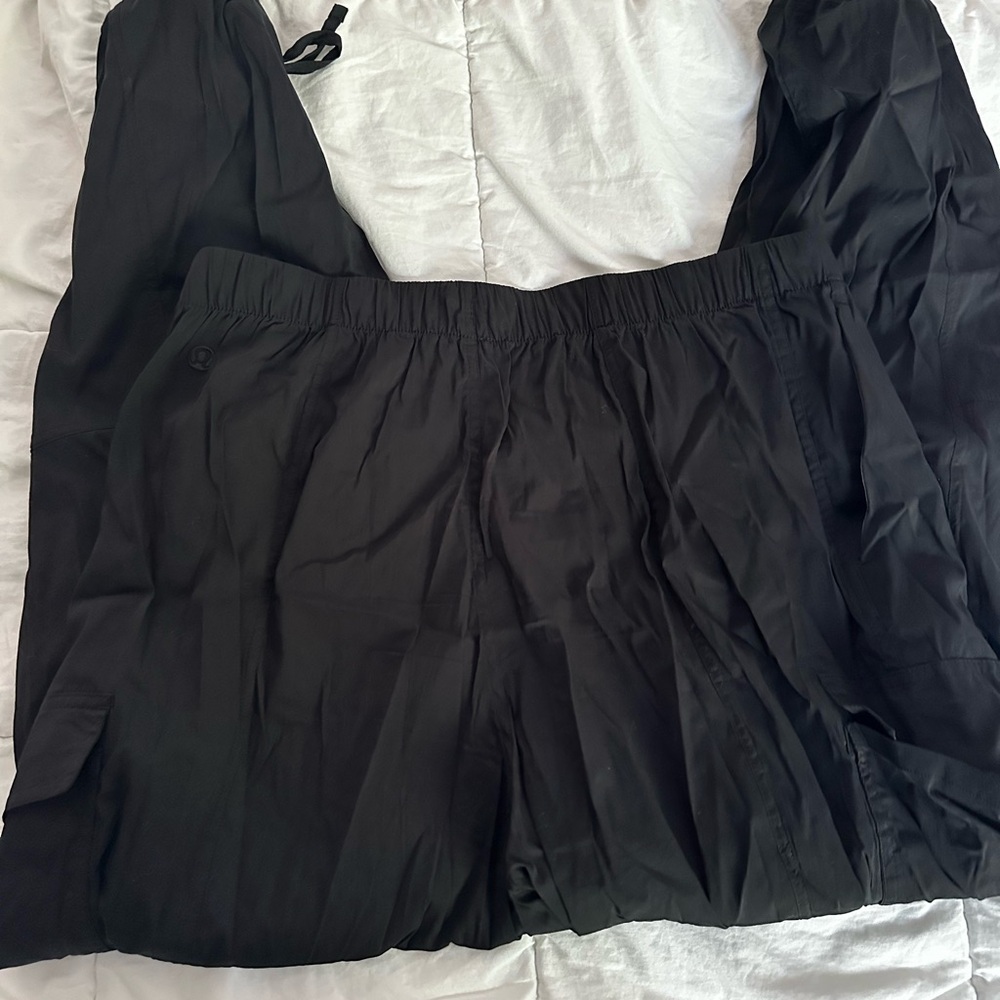 Lululemon Light Weight Adjustable Black Cargo Pants